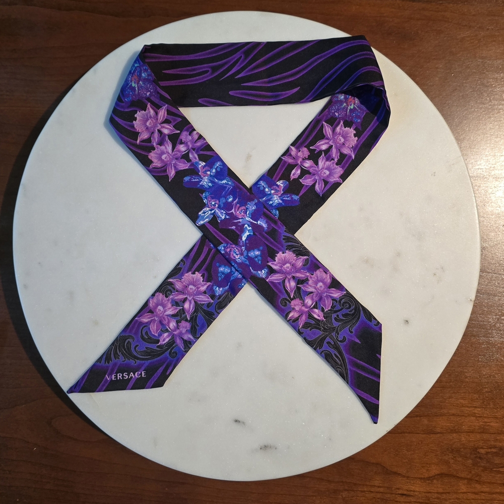 Versace Purple Floral Women's Scarf